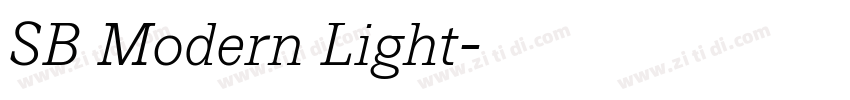 SB Modern Light字体转换